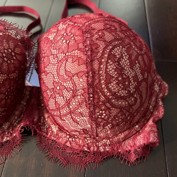 Victoria's Secret Burgundy Red Dream Angels Bra Discontinued NWOT - Picture 5 of 14